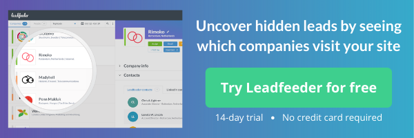 LeadFeeder analytics help with conversion focused web design